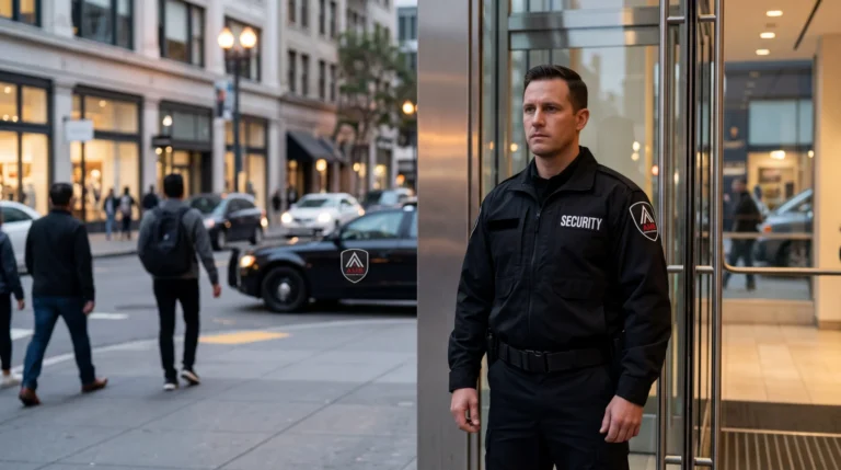 AMB Protective Services officer at a San Francisco san francisco security company location