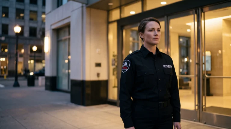 AMB Protective Services officer at a San Francisco best security companies location