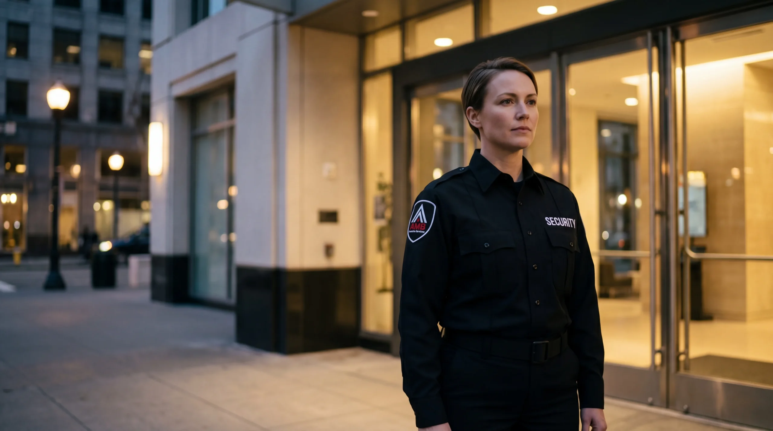 AMB Protective Services officer at a San Francisco best security companies location