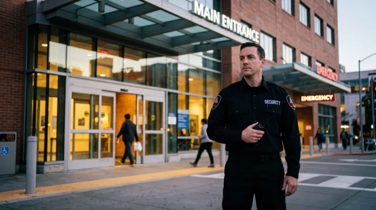 AMB Protective Services officer at a San Francisco hospital security location