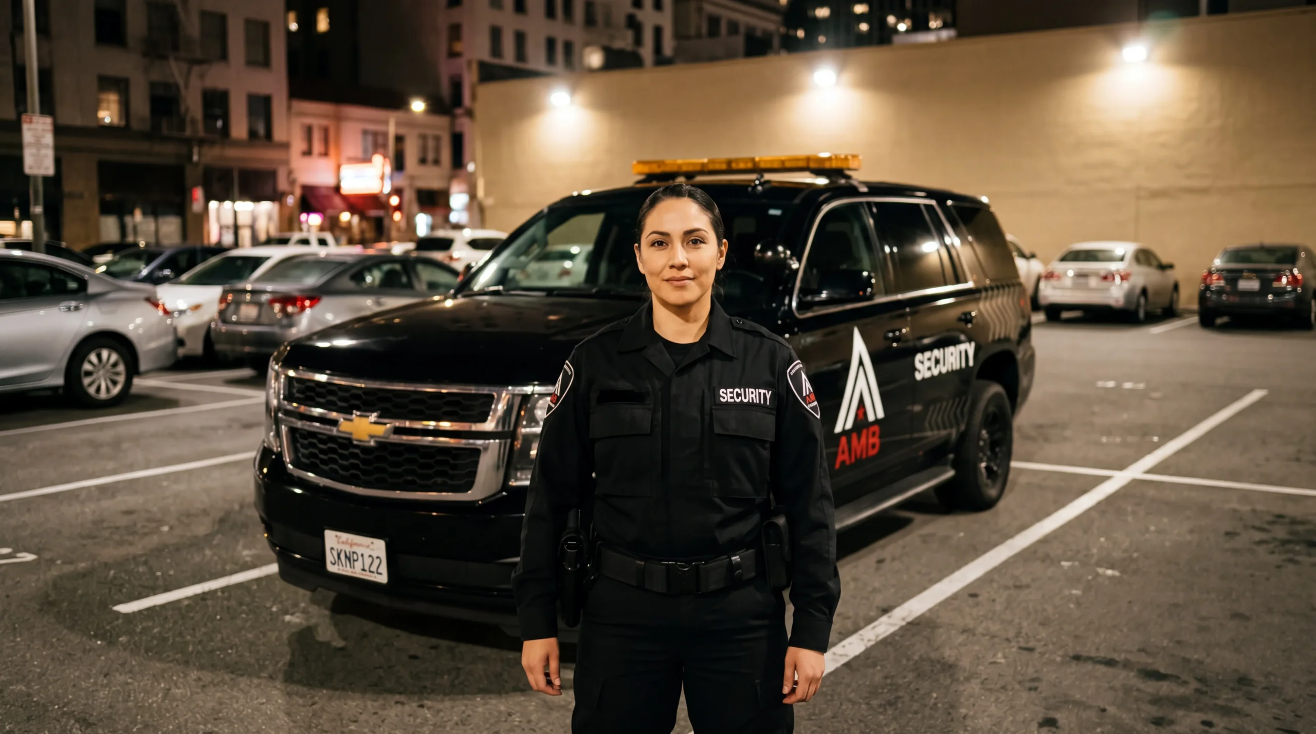 AMB Protective Services officer at a San Francisco parking enforcement location