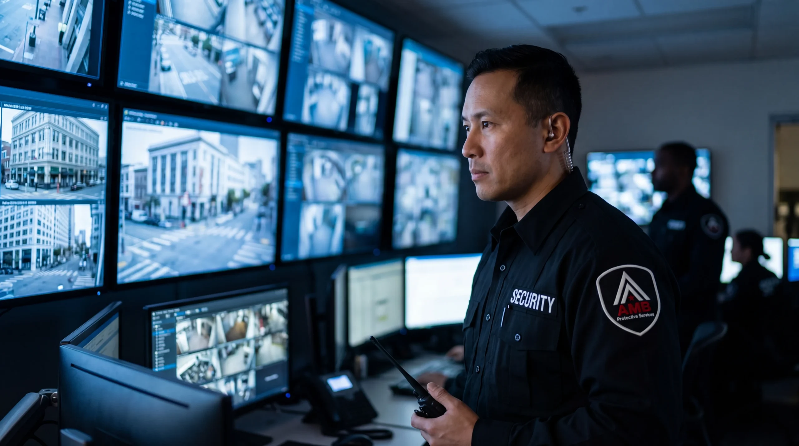 AMB Protective Services officer at a San Francisco remote monitoring security location