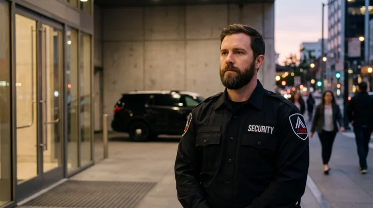 AMB Protective Services officer at a San Francisco security guard cost location